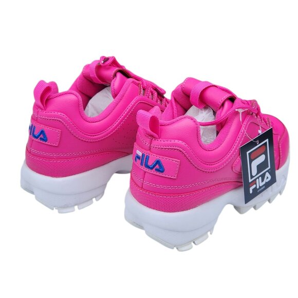 FILA Women's Disruptor II Premium Hot Pink White Sneakers 5XM00817-956 Size 7.5 - Picture 5 of 11